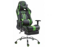 Fauteuil de bureau Gamer Limit V2 en similicuir , Noir / Vert/avec repose-pieds - Sièges et fauteuils de bureau