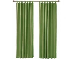 Deconovo Lot de 2 Rideaux Opaques de Salon Design Moderne Occultants pour Chambre Enfant Fille à Pattes 117x183cm Vert - Rideaux et stores