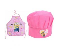 Free and Easy tablier de cuisine avec toque de chef Minions rose - Cuisine créative