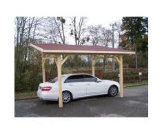 Habrita - Carport Monopente Avec Couverture Bardeau Bitumé - Mobilier de Jardin