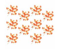10 pcs Feuilles artificielles de ginkgo Blanc 65 cm - Plantes artificielles
