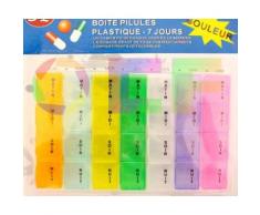 Pilulier à Médicament Semainier 7 Jours Détachable en Couleur Boite à Pilule - Boîte de rangement