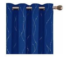Deconovo Lot de 2 Rideaux Occultant à Oeillets Rideaux Chambre Garcon Rideaux Salon Moderne Bleu Roi 140x290cm Rideau pour Porte d'entré - Rideaux et stores