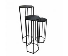 3 Portes plantes sellettes design Théo - Noir - Jardinières et bacs