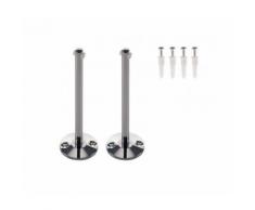 Supports longs pour câble tendu t.b.t, chrome, 2 pièces, 16 cm - Suspensions et plafonniers