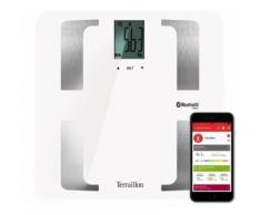 Terraillon Pèse Personne Connecté, Pour Smartphone/Tablette, Impédancemètre, 8 Mémoires Utilisateurs, Bluetooth Smart, 160kg, Web Coach Prime, Blanc - Compteurs et instruments de mesure