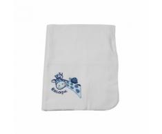 Couverture polaire Girafe - Blanc et bleu - Couvertures - Edredons - Couettes