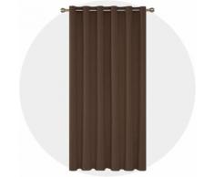 Deconovo Rideau Opaque 1 PCS Occultant Isolant Thermique Rideau à Oeillets en Chambre Bebe Enfant Salon Design Moderne 200x280cm Brun - Rideaux et stores