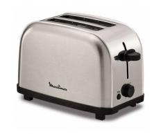 Moulinex LT330D Grille-pain 2 tranches 700 W Acier inoxydable Avec boutons et bouton pivotant - Grillade et barbecue
