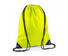 Sac à dos à bretelles - gym - linge sale - chaussures - BG10 - jaune fluo - Sac à dos bandoullière