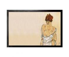 Egon Schiele Paillasson Essuie-Pieds - Femme Assise De Dos, 1917 (60x40 cm) - Tapis et paillasson