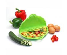 YOKO DESIGN 1155 CUIT OMELETTE SILICONE/PLATINE VERT 22,2 X 13 X 4,8 CM - Cuiseur à oeuf