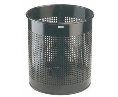 Rossignol - Corbeille A Papier Metal 15l Noir - Autres accessoires de bureau