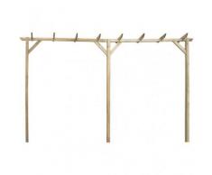 Pergola de jardin en bois 400 x 40 x 205 cm - Accessoire bassin d'agrément