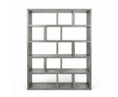 Paris Prix - Temahome - étagère Bibliothèque berlin 5 Niveaux 150cm Béton - Étagère
