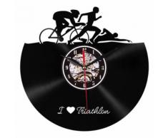 Style de Creative Non-Coutil Silencieux Antique Caoutchouc Horloge Murale Pour La Maison Cuisine Noir PL703 - Décoration murale