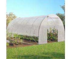 Grande serre de jardin tunnel toutes saisons 18 m² 180gr/m² blanche transparente - Matériel pour serre et semis