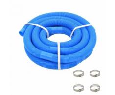 Tuyau de piscine avec colliers de serrage Bleu 38 mm 6 m - Jacuzzi et sauna