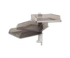 Colonne rotative de 3 corbeilles à courrier en polystyrène gris, Dimensions : L 29 x H 31,5 x P 36 cm - Corbeille, bac à courrier, poubelle