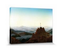 Caspar David Friedrich Poster Reproduction Sur Toile, Tendue Sur Châssis - Matin Dans La Montagne De Géant, 1810 (30x40 cm) - Décoration murale