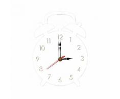 Réveil Nordic Style Horloge Murale Silencieuse Horloge en Bois Pour La Maison Salon Blanc PL823 - Décoration murale
