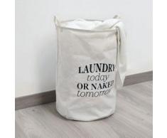 Panier à linge Blanc 111089 - Accessoires de bain