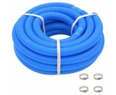 Tuyau de piscine avec colliers de serrage Bleu 38 mm 12 m - Jacuzzi et sauna