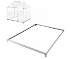 TECTAKE Embase en Acier pour Serre de Jardin Polycarbonate 3,7 m² - Matériel pour serre et semis
