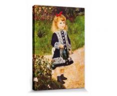 Pierre Auguste Renoir Poster Reproduction Sur Toile, Tendue Sur Châssis - La Petite Fille À L'Arrosoir, 1876 (30x20 cm) - Décoration murale