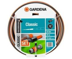 Gardena 18008-20 Classic Tuyau 13 Mm 1/2 Douane 20 M Avec Eléments Du Système Multicolore - Accessoires d'arrosage