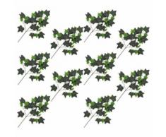 10 pcs Feuilles artificielles de lierre Rouge 70 cm - Plantes artificielles