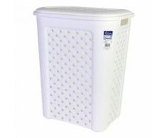 Panier à linge Arianna Tontarelli 50 L Blanc (44 X 35 x 55 cm) - Boite de rangement
