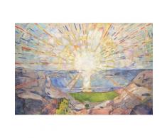 Edvard Munch Papier Peint Photo/Poster Autocollant - Le Soleil, 1910 (120x180 cm) - Décoration murale