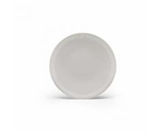 Lot de 4 assiettes à dessert en grès couleur crème Laguiole Qualité Pro - vaisselle