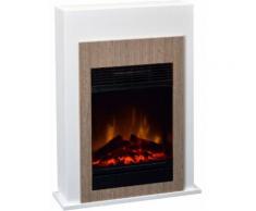 Dimplex - Cheminée électrique optiflame Bellini 750 à 1500W Blanc et gris béton - Cheminées, poêles