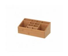 Organiseur Rangement Maquillage en Bambou 12 Compartiments - Boite de rangement