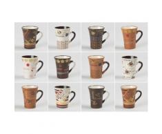 Table Passion - Tasse Cafe 10 Cl Collector Ass. (Lot De 6) - Tasse et Mugs