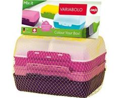 Emsa 517052 variabolo boîte-repas pour fille plastique multicolore 18 x 18 x 12 cm pack de 4 - Boîte de rangement