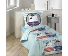 Parure de lit enfant Capitaine Chat 140x200 - Linge de lit