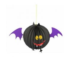 Arti Casa chauve-souris lampion Halloween 36,5x17x22,5 cm papier noir - Article de fête