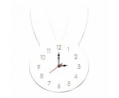 Lapin Style Nordique Horloge Murale Silencieuse Horloge en Bois Pour La Maison Salon Blanc PL800 - Décoration murale