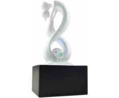 Zen Light - Fontaine d'intérieur design éclairage LED Amor Blanc et noir - Objet à poser