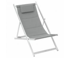 Chilienne de jardin pliable Honolulu - Gris galet - Mobilier de Jardin