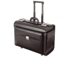 Alassio Valise pour pilote SILVANA , simili cuir, noir, - Conférencier, porte document