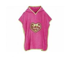 Playshoes badponcho coeur rose filles - Linge de bain