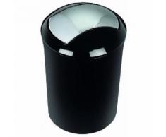 Sydney poubelle salle de bain 30x19x19cm noir 1014388 - Poubelle