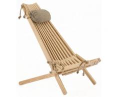 Ecofurn - Chilienne bois EcoChair (coussin offert) Mélèze - Mobilier de Jardin