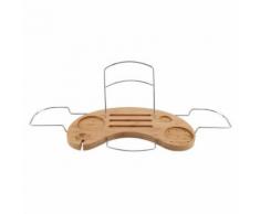 Plateau de Bain Pont de Salle de Bain Douche Pont de Baignoire Extensible en Bambou - Étagère