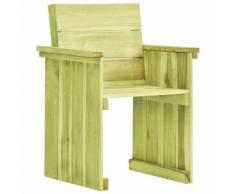 vidaXL Chaise de jardin Bois de pin imprégné - Mobilier de Jardin