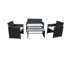 Wilsa Ensemble table et 2 fauteuils de jardin LOUNGE 1 SOFA 2 PLACES - Mobilier de Jardin